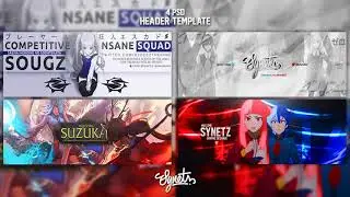 4 PSD Header Template/Editable