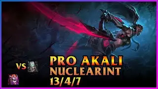 PRO Akali Replay Team BDS [NUCLEARINT/knight9żż] | KDA 13/4/7 MID (EUW)