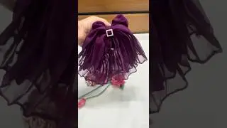 Ever trending scarf scrunchie#hairaccessories #trendingstylegirls##purple#bow#handmade#tamilnadu#cod