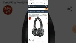 Amazon deals of day 🌟75% Off - Audio-Technica Active Noise-Cancelling Headphones (Black) Rs 2096