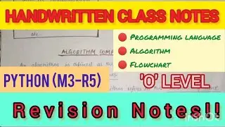'O' LEVEL PYTHON M3-R5 NOTES 2022