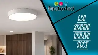 Circular LED Ceiling Light with Radar Sensor | Adjustable Power and CCT