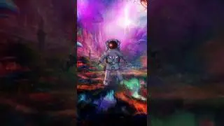 Astronaut floating in space neon 👨&zwj;🚀🌌 #aianimation #astronaut #space #shorts #ගගනගාමියා #music