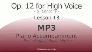 Concone Op 12 High Voice Piano Accompaniment Lesson 13