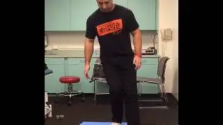 step down test to determine hip stability (strength/neuromuscular control)
