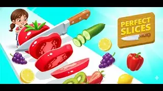 perfect slices playing game - fruit cutting game live stream #perfectslice android gameplay