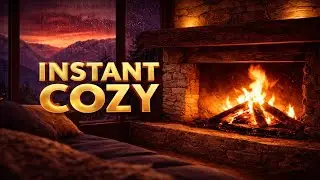 No Ads🔥You Won&rsquo;t Stay Awake &mdash; Relaxing Rain & Cozy Fireplace 🌧️🔥 | Deep Relax &bull;
