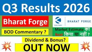 Bharat Forge q3 results 2026 | Bharat Forge results today | Bharat Forge Share News | Bharat Forge