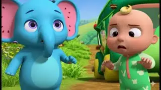 Wash the Bus Song 🚌🧼 | Kids & Baby Elephant Clean the Bus | Fun Nursery Rhyme