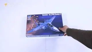 Распаковка сборной модели Самолет СУ-27УБ (Flanker C) от производителя Trumpeter.