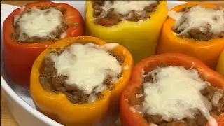 DELICIOUS STUFFED PEPPERS RECIPE/ QUICK & EASY NUTRITIONAL MEAL/ URDU ENG SUB