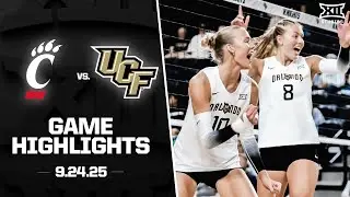 Cincinnati vs. UCF Highlights (9.24.25) | 2025 Big 12 Volleyball