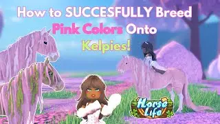How to Successfully Breed Pink Colors onto Kelpies! Horse Life Roblox