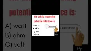 what is the unit of potential difference?#shorts #viral#physics #electricity