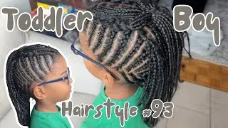 TODDLER BOY HAIRSTYLE 93 | BRAIDED MOHAWK | HOW TO BRAID | BOY CURLY HAIR ROUTINES | #BOYHAIRSTYLES