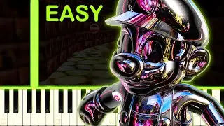 METALLIC MARIO THEME | Super Mario 64  - EASY Piano Tutorial