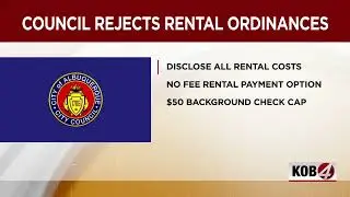 Albuquerque City Council rejects rental ordinances