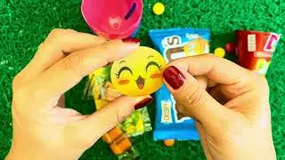 ASMR Most Popular Candys&bull;lots of colorful rainbow lollipops candies bonbons&bull;unpacking chocolate eat