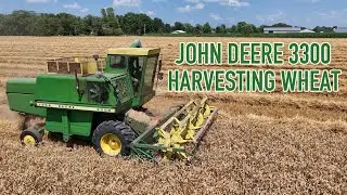 John Deere 3300 Harvesting Wheat