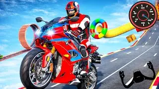 Super Hero Bike Stunt 3D - Mega Ramp Motocross Dirt Bike Racing - Android GamePlay