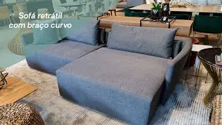 Sof&aacute; retr&aacute;til com bra&ccedil;o curvo | Fratelli House