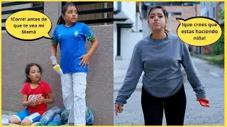 NIÑA HUMILDE LE REGALO SU COMIDA A ESTA PEQUEÑA QUE ESTABA PERDIDA