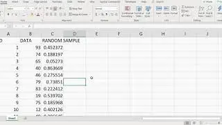 RANDOM SAMPLE WITHOUT REPLACEMENT - EXCEL 2016