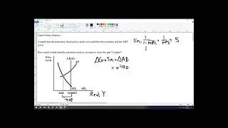 AP Macro Fiscal Policy Recessionary Gap Practice Question