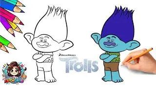 How to Draw Branch from Trolls