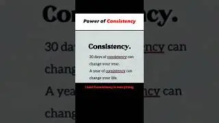 💪 Power of Consistency | 30 Days to Change Life 🚀