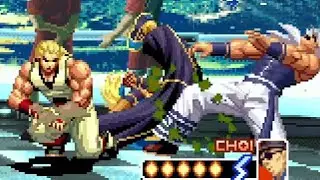 1076: King of Fighters 2000 NEOGEO MVS \\ Shingo, Blue Mary, Andy, Duck King max level Arcade 1cc!