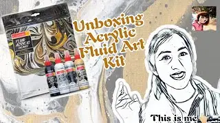 Camel fluid acrylic kit unboxing and review / Acrylic fluid painting for beginners / fluid art