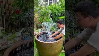 Garden Floating Water Fountain | Submersible Fountain Pump #shorts
