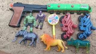 सारे जानवरों ने हल्क🧌और थानोस👿पर हमला कर दिया🍇🏍️cartoon wala video🌈🧸Khilauna wala video|Misti toy