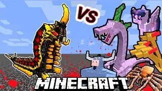 Battra Larva Vs. MLP Mythical Creatures in Minecraft