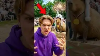 CODY Tricked CAPY into Fighting a SUMO WRESTLER 😧😧 #animals #capybara