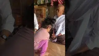 The little girl is not silent​ when meeting grandma #sereyneath