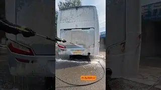 super cleaning a bus mud ASMR heavy! equipment #asmrcleaning #satisfying #satisfyingvideos