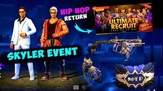 FREE FIRE SKYLER EVENT & REWARDS FULL DETAILS,  HIP HOP BUNDLE RETURN, DRAKI PET TOP UP EVENT - FF