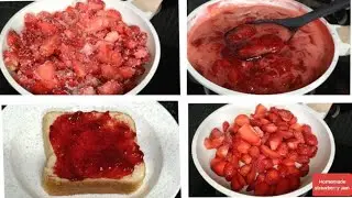Homemade strawberry🍓jam/Low sugar Jam /No preservatives,no artificial colour/Only 3 ingredients use
