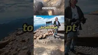 Man pushed peanut up a mountain with his nose #worldrecord #mountainclimbing #weird