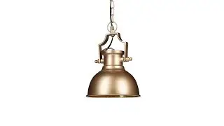 Goldene H&auml;ngelampe Industrial Look klein