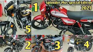 2021 Hero Splendor Plus BS6 Special Edition 😍⚡ Detail Review Walkaround !! 5 Colour 2021 🙏