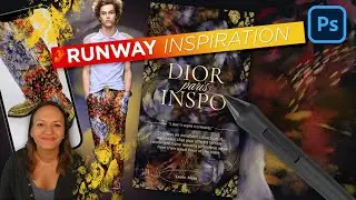 Fashion Art Inspired by Dior: Surface Pattern Design Photoshop Tutorial with Color Change Brushes!