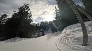 [4K] POV Skiing Blue piste Combe a Floret  Avoriaz & Portes du Soleil  with the Best Snow Conditions