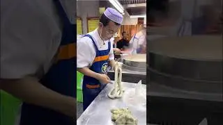 How Hand-Pulled Noodles Are Made 🍜✨ | Street Food in China