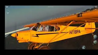 Piper Plane Low pass and cockpit view Xplane Flight Simulator 