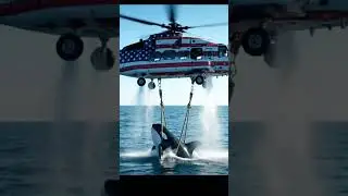 orcas rescue on helicopter #trending #swimming #lifeisbutadream #orcas #dolphin #killerwhales