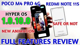 poco M4 pro 4g hyper OS 1.0.10.0 full features review new animation update safe or not 🙏