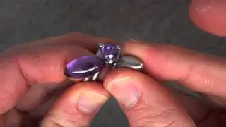 PUR Swivel - Steel & Kunzite Orca Ring Set - ORRO Contemporary Jewellery Glasgow